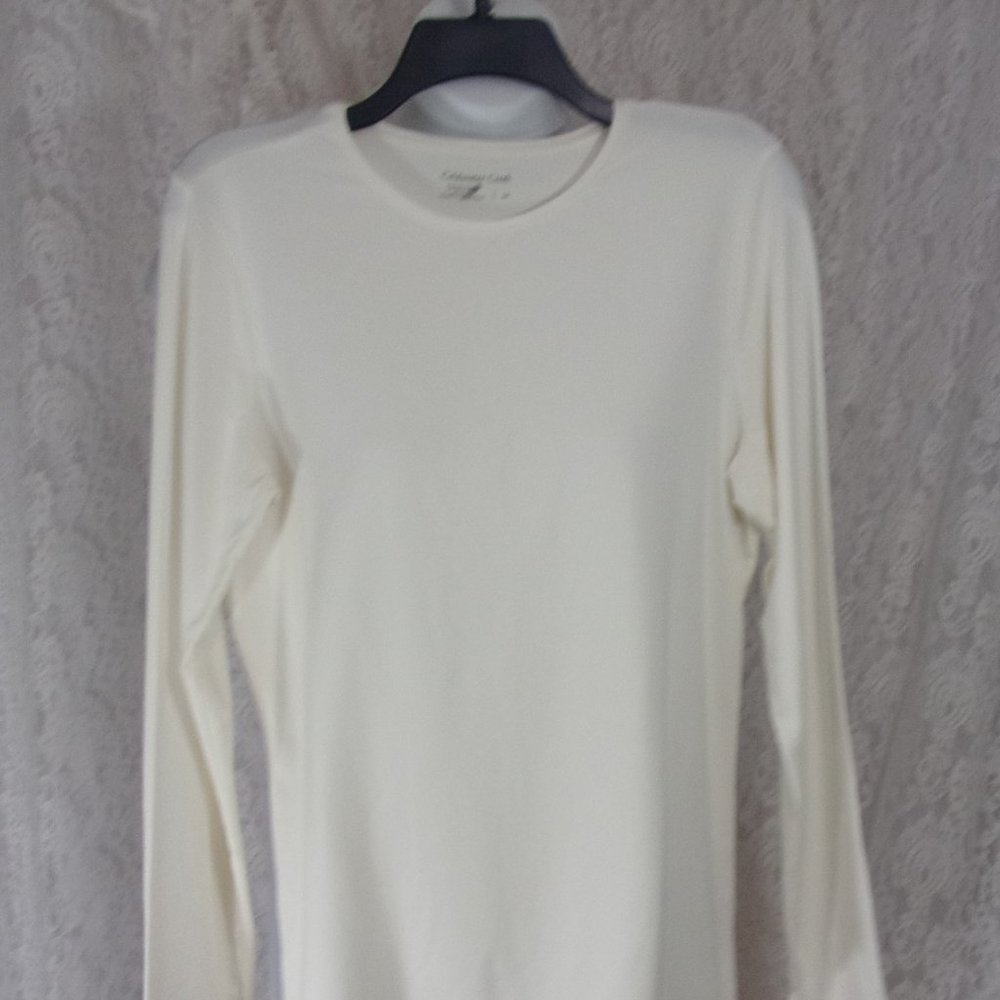 Cold Water Creek Top Blouse Ivory Size M  NWOT